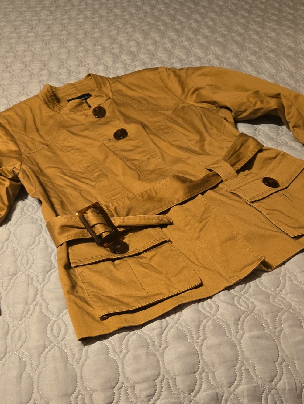 Dark Tan/brown Utility Jacket with Belt